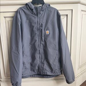 Carhartt Men's Gray Hooded Rain Defender Jacket